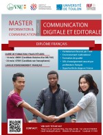 Avis de recrutement Master mention Information et Communication spécialité Communication Digitale et Éditoriale promotion 1 (2019-2020)