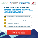 Call for Applications: Master in Digital and Editorial Communication (Promotion 2023-2024)