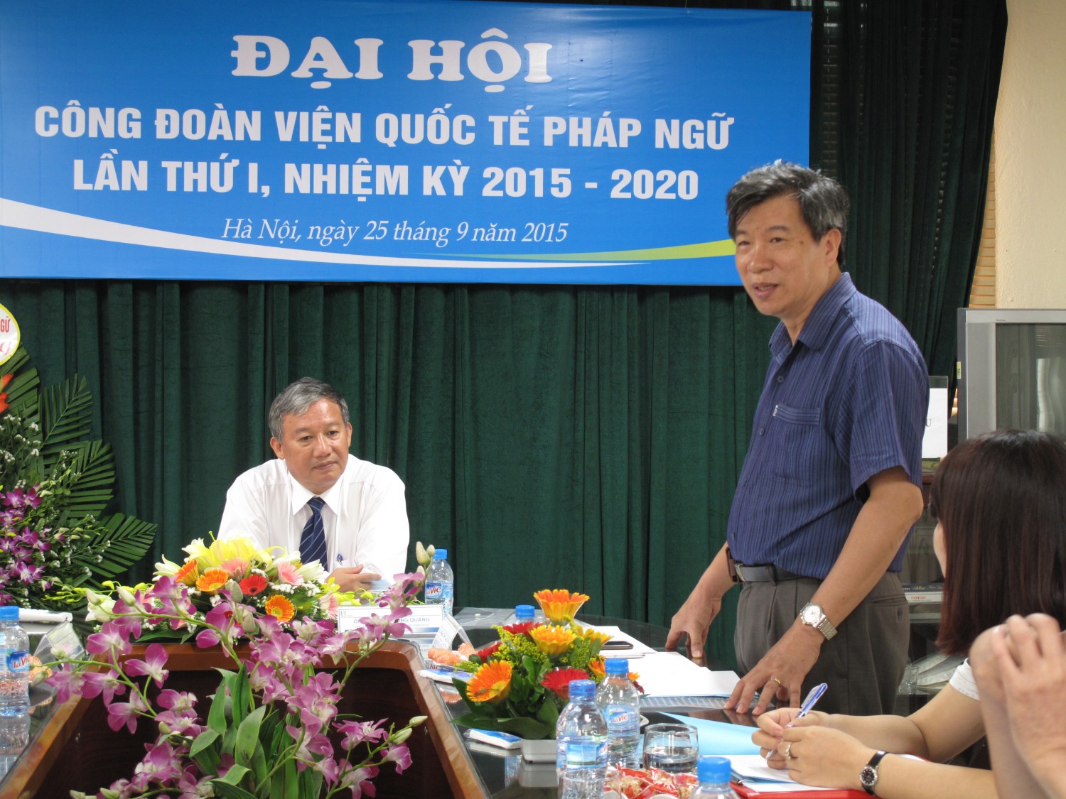 Viện trưởng Nguyễn Ngọc Bình phát biểu tại Đại hội